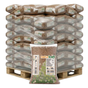 Palette Naturkraft – Pellets di legno 66 sacchi x 15 kg (990 kg)