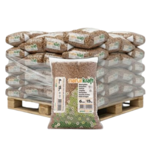 Demi-pallet Naturkraft pellet di legno 34 sacchi x 15 kg (510 kg)
